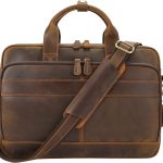 Jack&Chris Leather Briefcase for Men,Business Travel Laptop Messenger Bags